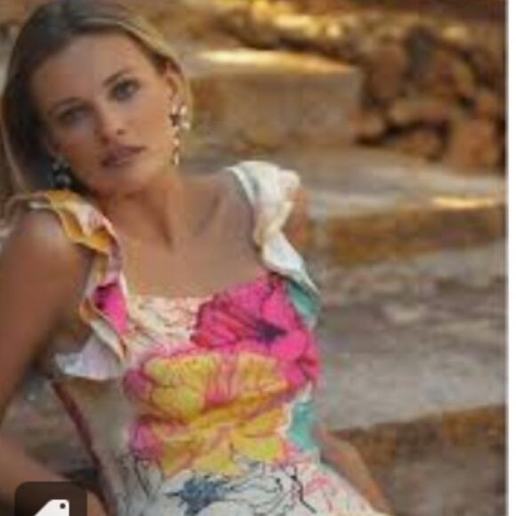 NWT CONDITIONS APPLY Stunning Ruffled Floral Maxi Dress M - Picture 4 of 14